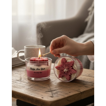 Snowflake Christmas wine